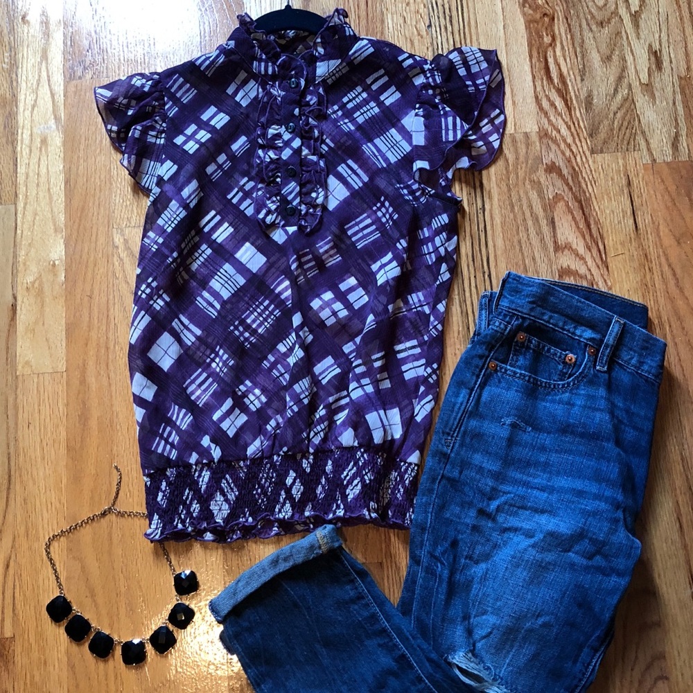 Plaid blouse